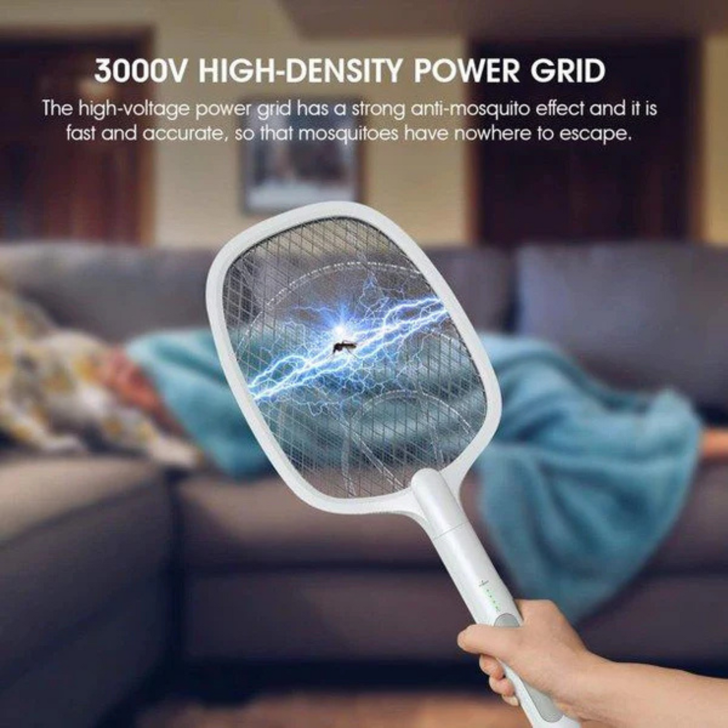 2-in-1 Electric Swatter & Night Mosquito Killing Lamp